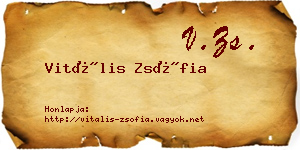 Vitális Zsófia névjegykártya