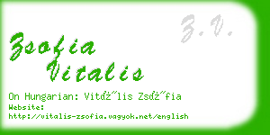 zsofia vitalis business card